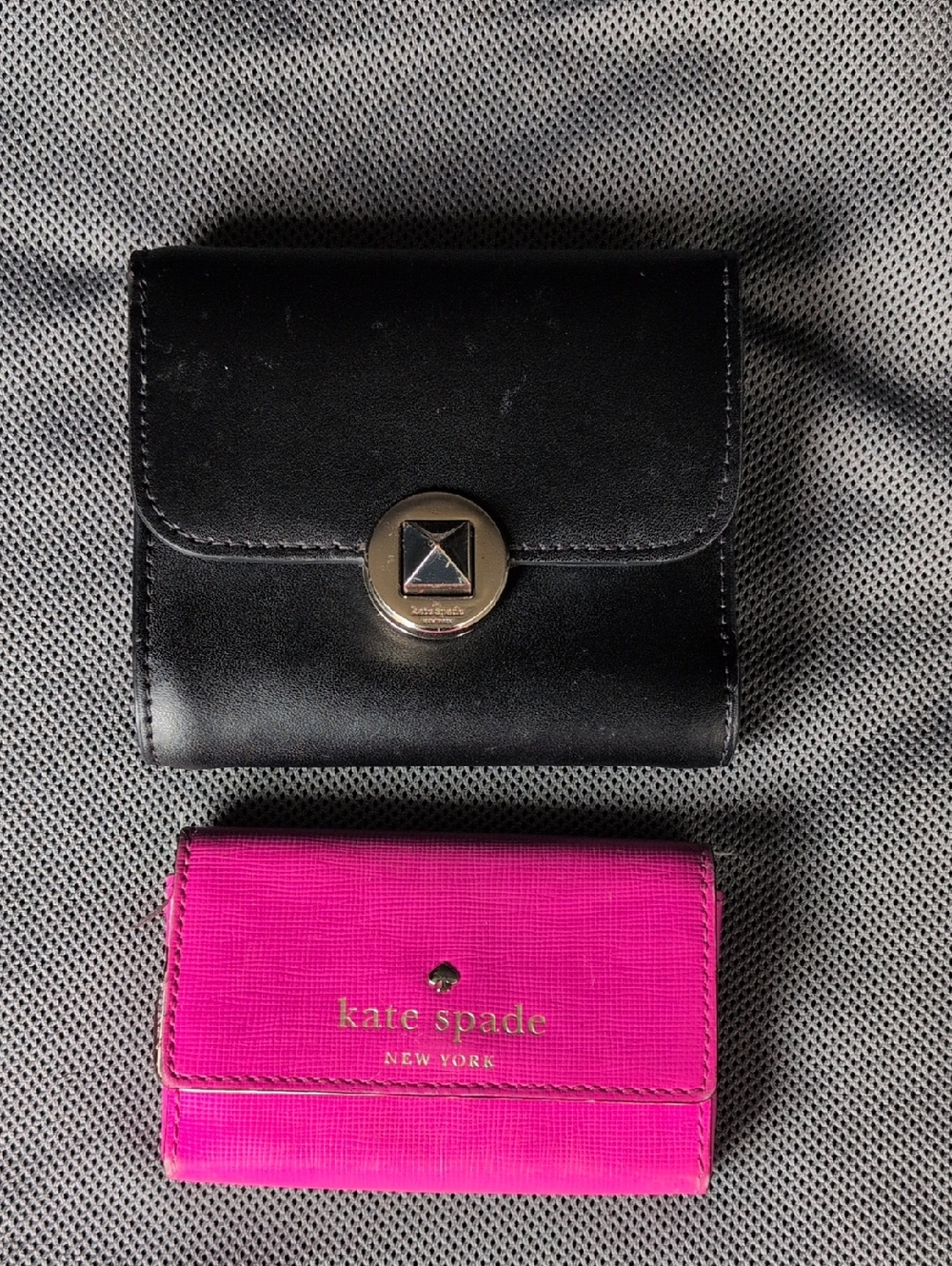 kate spade Black and Hot Pink Compact Wallet Set